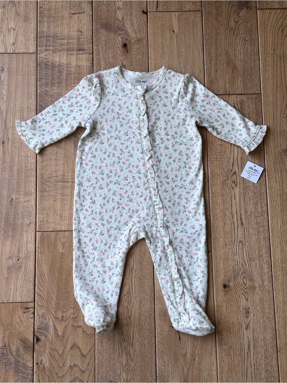 NEW Little Me Floral Ruffle Footie size 6 Months